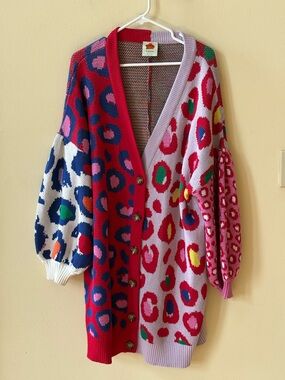 Farm Rio Leopard Pop Cardigan
